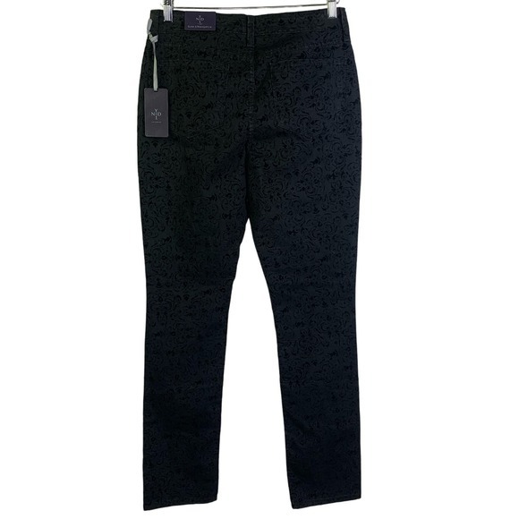 NYDJ Black Jacquard Ankle Slim Straight Jeans‎ - NWT - Picture 8 of 16